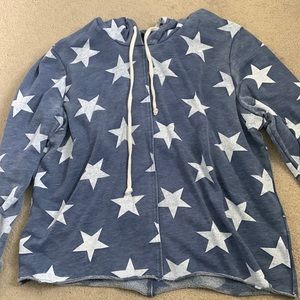 star and blue light hoodie